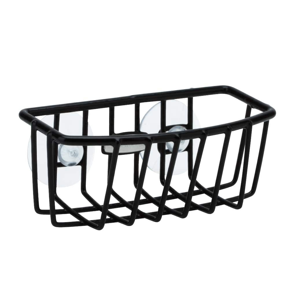 Kitchen Details Sponge Holder in Black - 5.5"X2.6"X2.4"