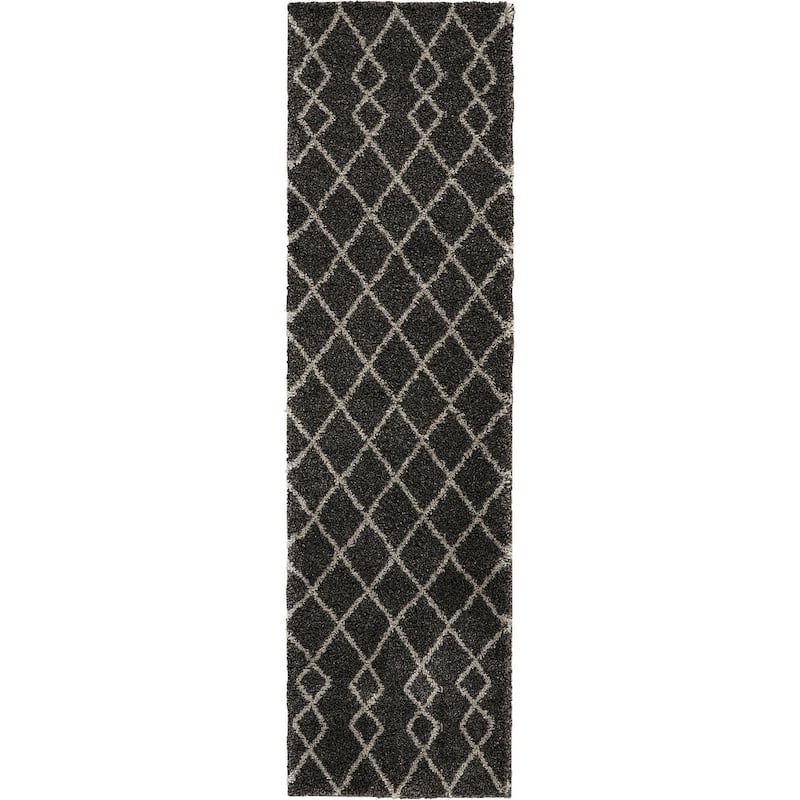 Nourison Geometric Moroccan Boho Shag Area Rug