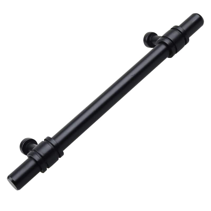 5 in Center Matte Black Barrel Ring Bar Pull (25 Pack)