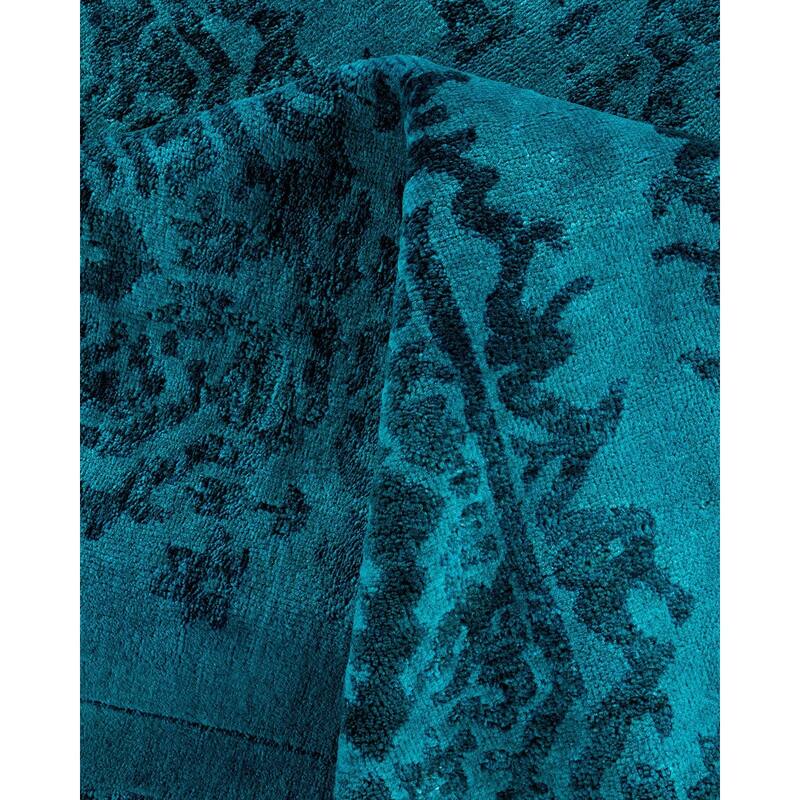 Contemporary Overdyed Wool Hand Knotted Area Rug - 6' 2" x 9' 0"