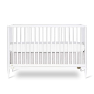 Dream On Me Moon Bear Reaching for The Stars 4-in-1 Modern Island Crib with Rounded Spindles - White
