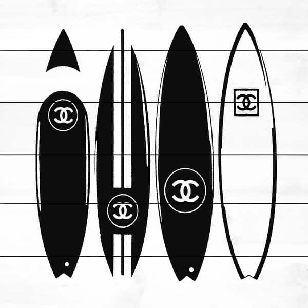 Marmont Hill MH-DNTEL-18-WW-60 40 x 60 Chanel Surfboards Gicl?e Art  Print on Wood by Dantell - 40 x 60 - Bed Bath & Beyond - 18831546