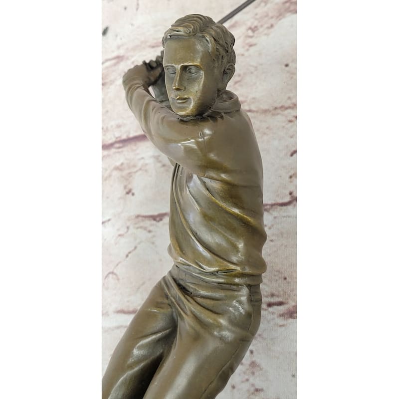 Art Deco Hot Cast Male Golfer Sport Memorabilia Bronze Sculpture Statue Figurine