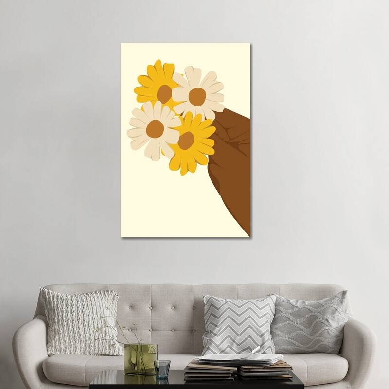 iCanvas "Hand Holding Flower" by Tysee Ciage Canvas Print - 48x32x1.5