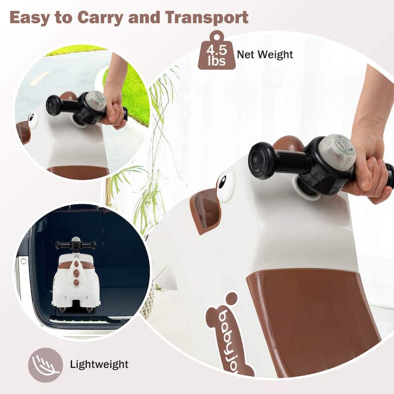 Babyjoy Ride on Toy Baby Dinosaur Sliding Car with4 Universal Casters - See Details