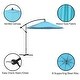preview thumbnail 25 of 30, Pure Garden 10-Foot Offset Patio Umbrella with Square Base