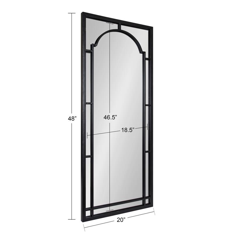 Kate and Laurel Lyla Metal Framed Arch Mirror - Black
