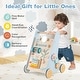 preview thumbnail 5 of 8, Gymax Wooden Baby Walker Sit to Stand Walker w/ Wheels Push & Pull