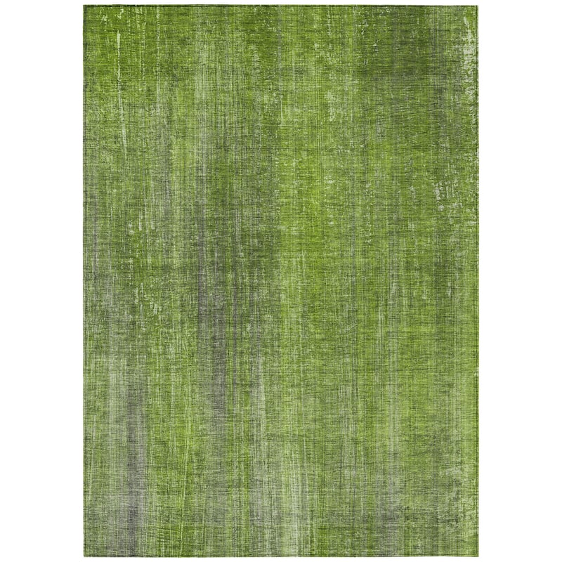 Machine Washable Indoor/ Outdoor Ombre Solid Chantille Rug