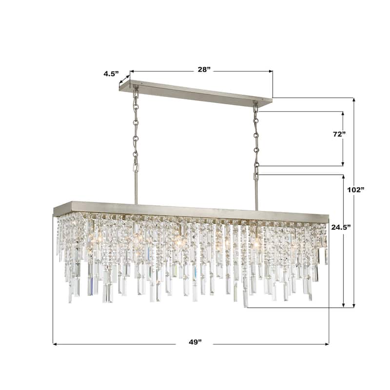 Crystorama Lighting Group WIN-217-CL-MWP Winfield 6 Light 49" Wide