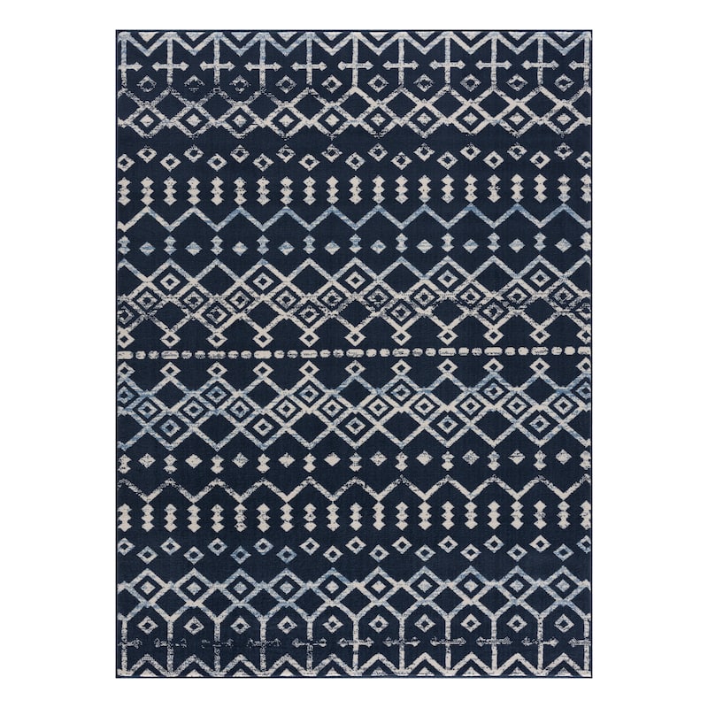 Beverly Rug Modern Bohemian Trellis Indoor Area Rug with Jute Backing for Living Room, Kitchen, Bedroom