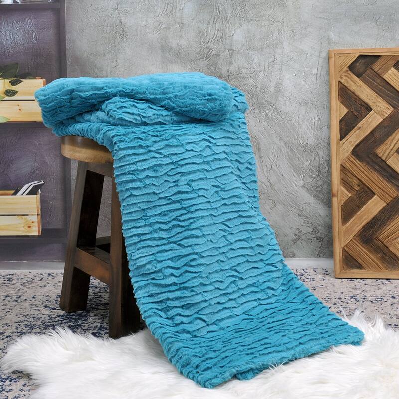 Oversized Air Brushed FauxFur Throw