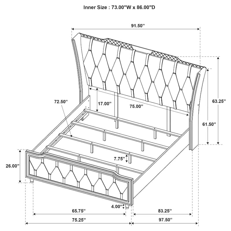Lorient Bedroom Set Ivory and Camel