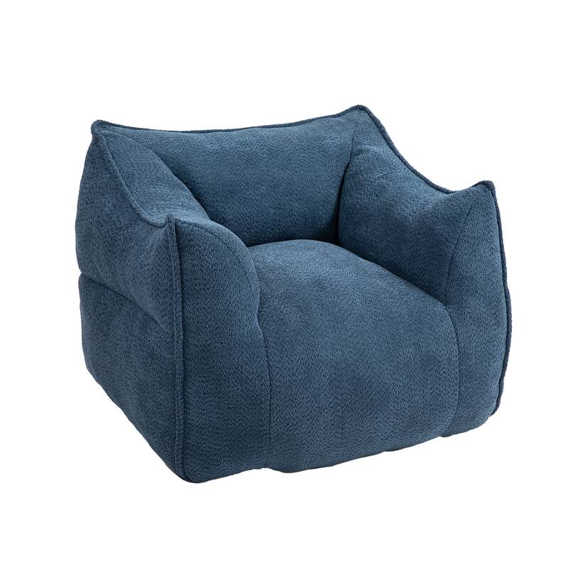 GDFStudio - COOLMORE Boucle Bean Bag Chair with Memory Foam Filling for Ultimate Comfort