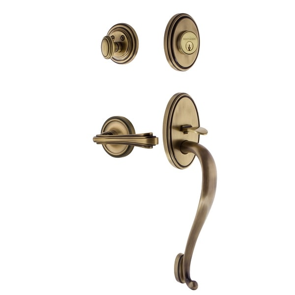 Nostalgic Warehouse CLAFLR_ESET_234_SG_RH Classic Right Handed Sectional Single Cylinder Keyed Entry Handleset with S Grip and
