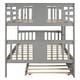 preview thumbnail 11 of 35, Full over Full Bunk Bed with Twin Size Trundle and Ladder