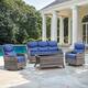 Option Grey Wicker / Blue Cusion