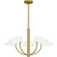 preview thumbnail 1 of 8, Penley 5-Light Brushed Gold Chandelier