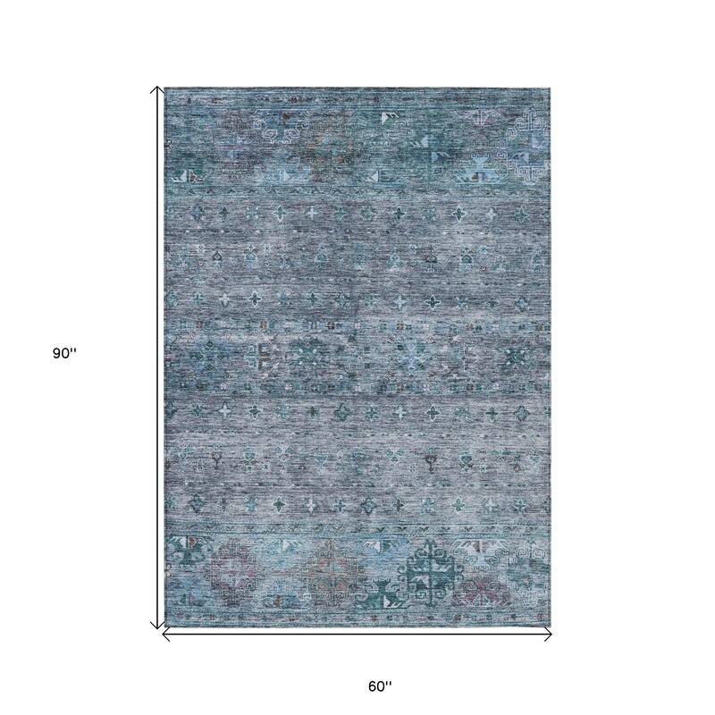 HomeRoots Floral Transitional Rectangle Outdoor Rug