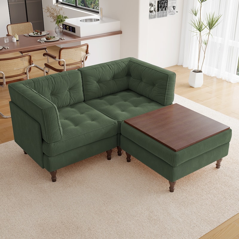 Madison Oversized Upholstered Corduroy Modular Sectional Sofa