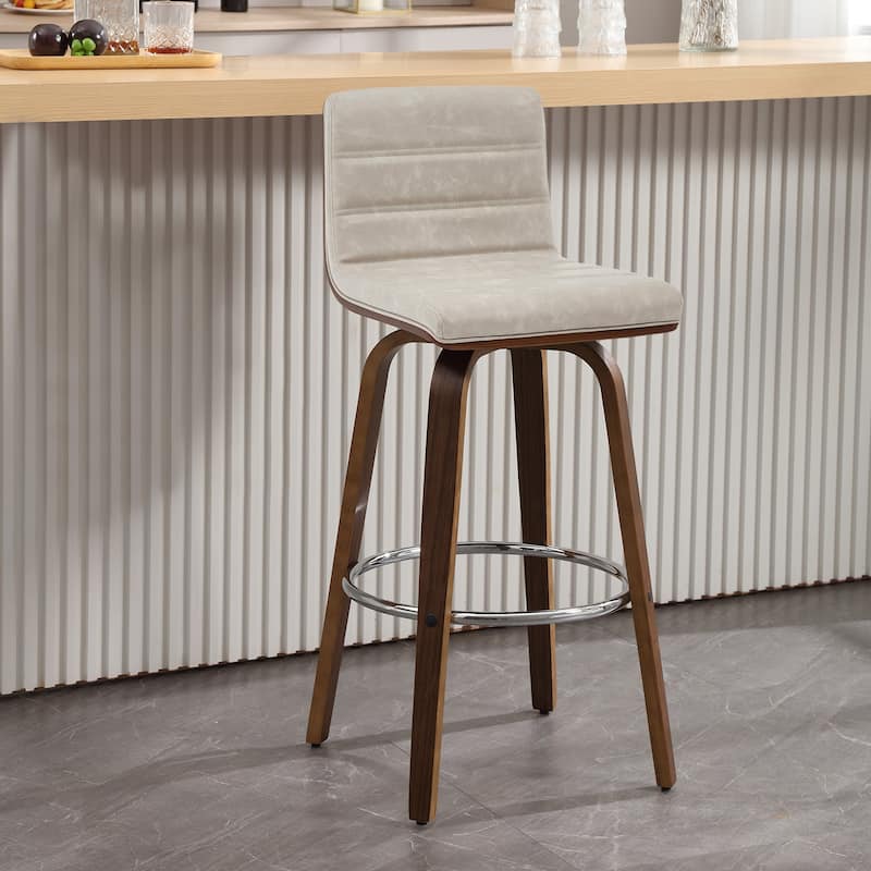 26"/29" Faux Leather Swivel Bar/Counter Stools, Set of 2/3