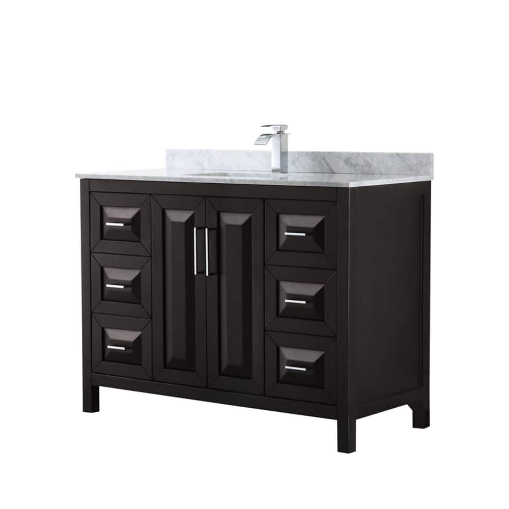 Wyndham Collection Daria 48" Free Standing Single Vanity Set with MDF