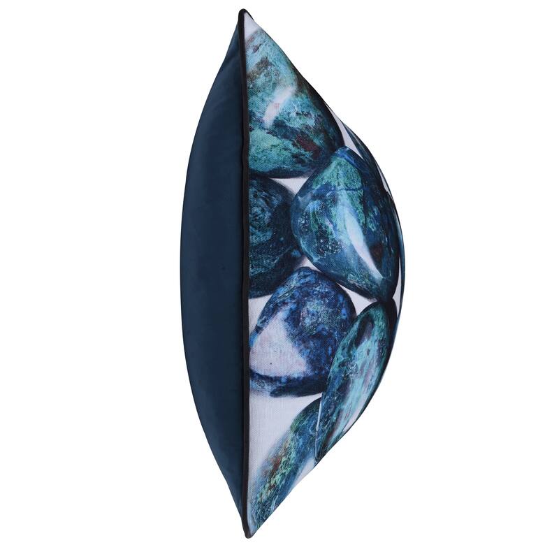 StyleCraft Norman Wyatt Home - Pebble Stone Print Pillow - Blue