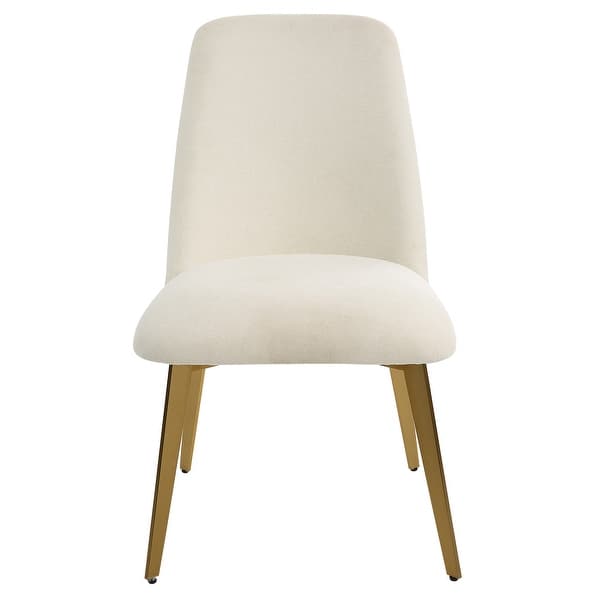 slide 2 of 7, Uttermost 23262 Vantage 21" Wide Dining Chair - Brushed Brass Brushed Brass