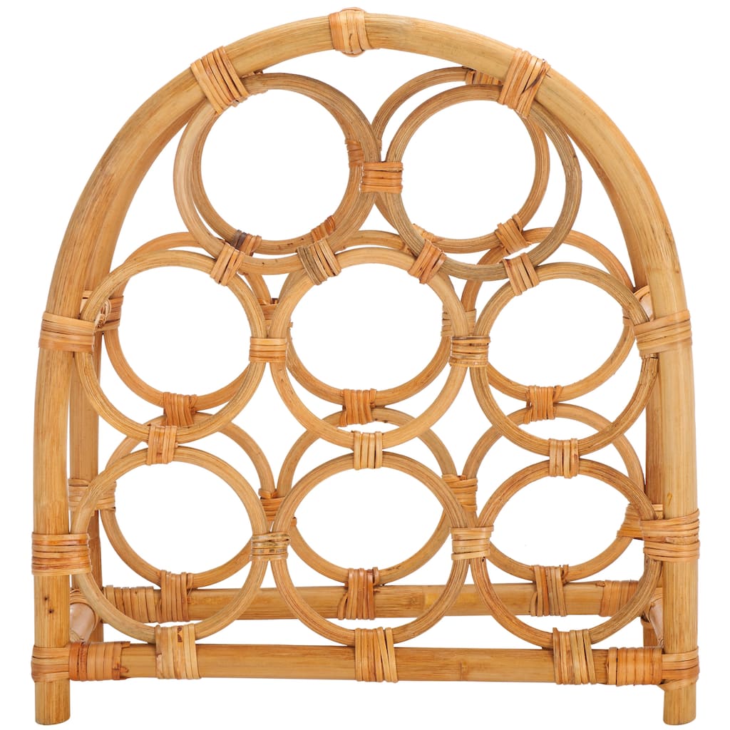 SAFAVIEH Gibora Rattan Wine Rack (Fully Assembled) - 14.9 In. W x 7 In. D x 15.7 In. H - 15Wx7Dx16H