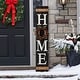 preview thumbnail 8 of 34, Glitzhome 42"H Wooden "HOME" Porch Sign with 3 Changable Floral Wreaths