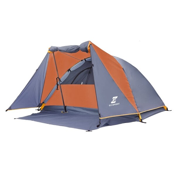 6 ft. x 4.5 ft. 2 Person Camping Tent with Bike Shed and Rainfly