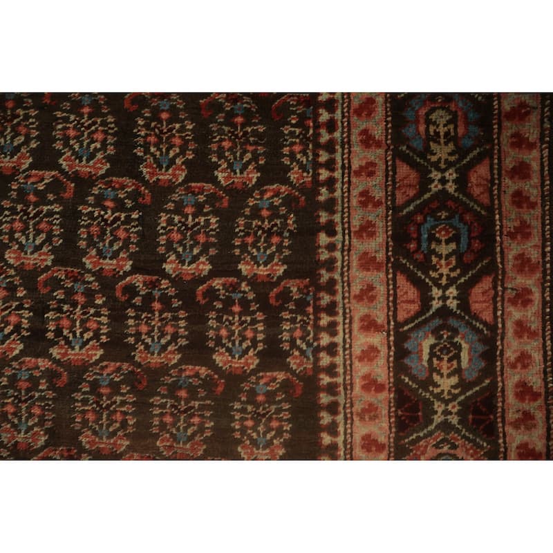 Hand Knotted Oriental 100% Wool Carpet Traditional Geometric Multi-Colored Sirjan Runner Rug - 15' 2'' X 3' 1''