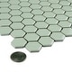 preview thumbnail 3 of 5, Merola Tile Metro Hex 1" Glossy Mint 11.86" x 10.25" Porcelain Mosaic