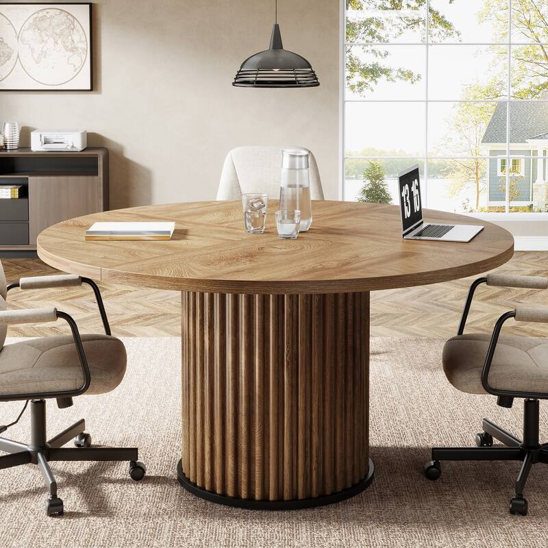 47 Inch Round Conference Table for 4-6 - 47.24" W x 47.24" D x 29.92" H