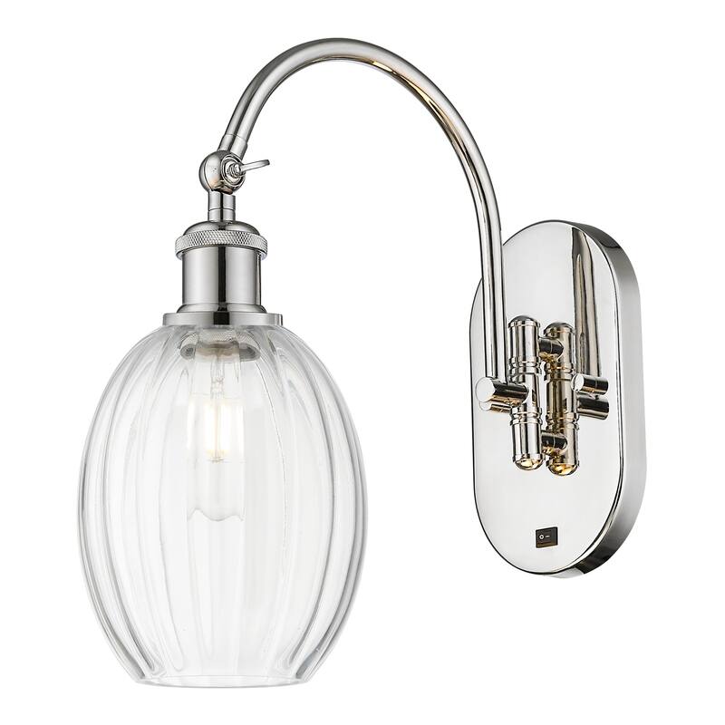 Innovations Lighting Endless Possibilities Ballston - Preston - 1 Light 6" Bulb Shade Swiveling Sconce - Clear/Polished Nickel