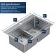 preview thumbnail 3 of 10, Karran Elite WST-28-PK1 Top Mount 33" Double Bowl Stainless Steel Workstation Kitchen Sink