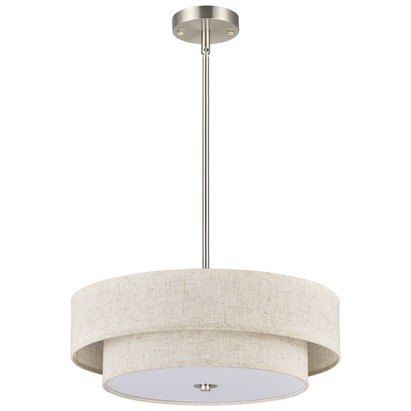 CO-Z 18 in 4-Light Dimmable Semi Flush Mount Fabric Ceiling Light Pendant - 18"