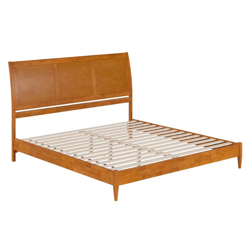 Valencia Solid Wood Low Profile Sleigh Platform Bed