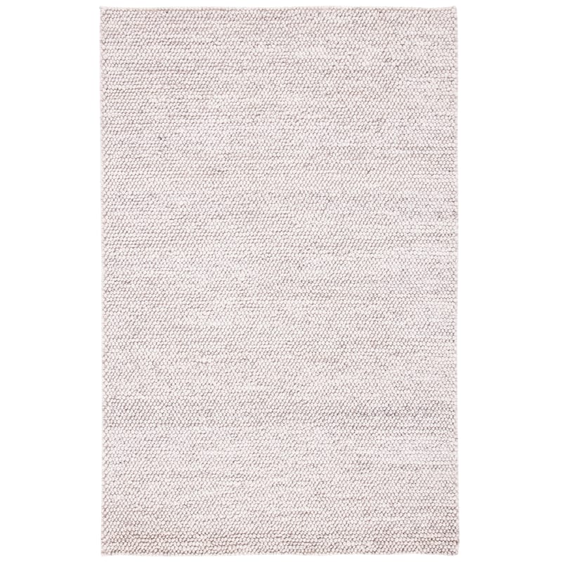 SAFAVIEH Handmade Natura Eduina New Zealand Wool Rug - 5' x 8' - Grey/Ivory - Rectangle