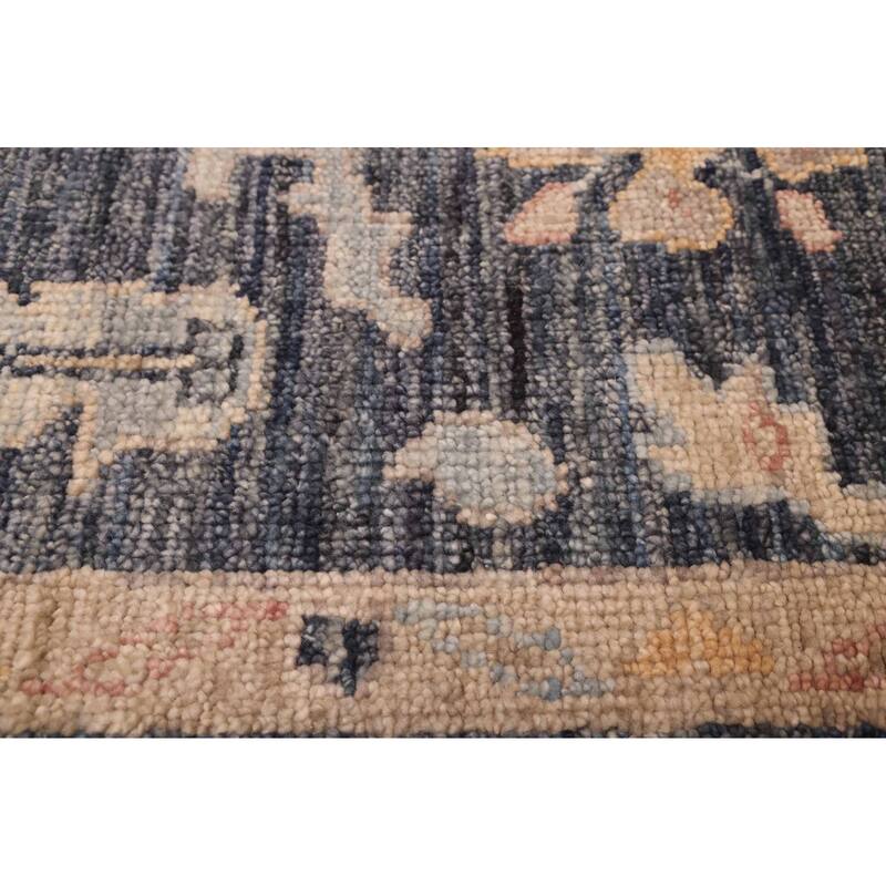 ECARPETGALLERY Hand-knotted Jules Serapi Dark Navy Wool Rug - 9'10 x 13'8