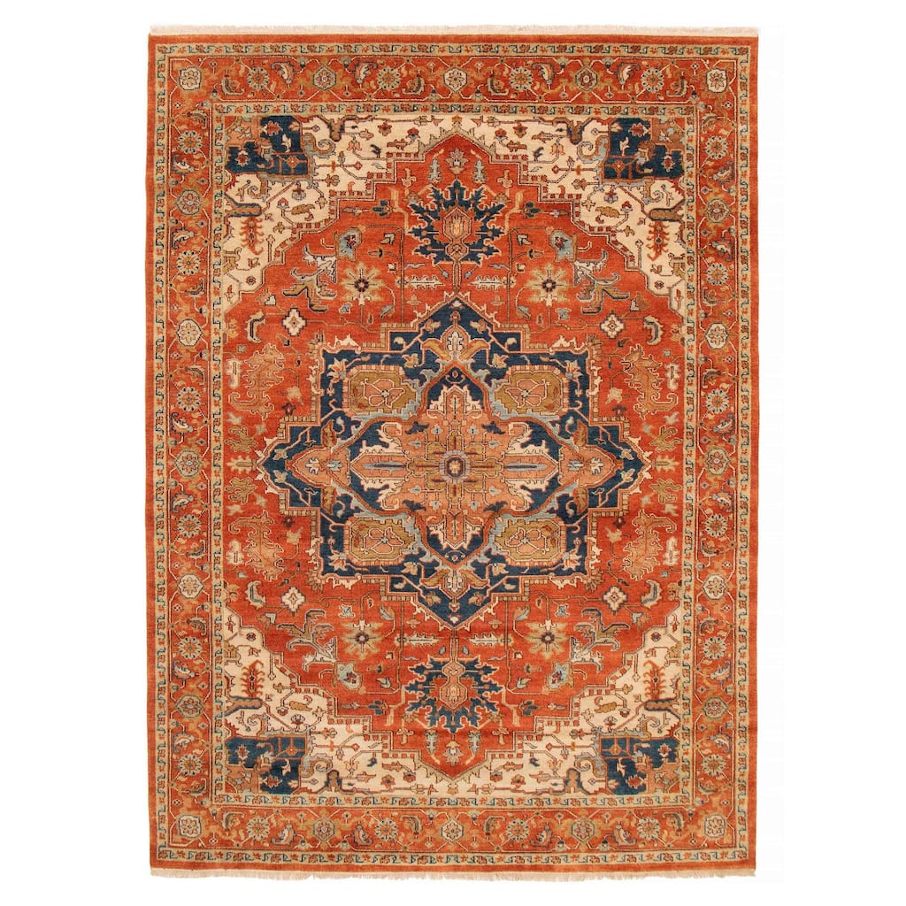 ECARPETGALLERY Hand-knotted Jules Sultane Dark Copper Wool Rug - 7'11 x 11'0