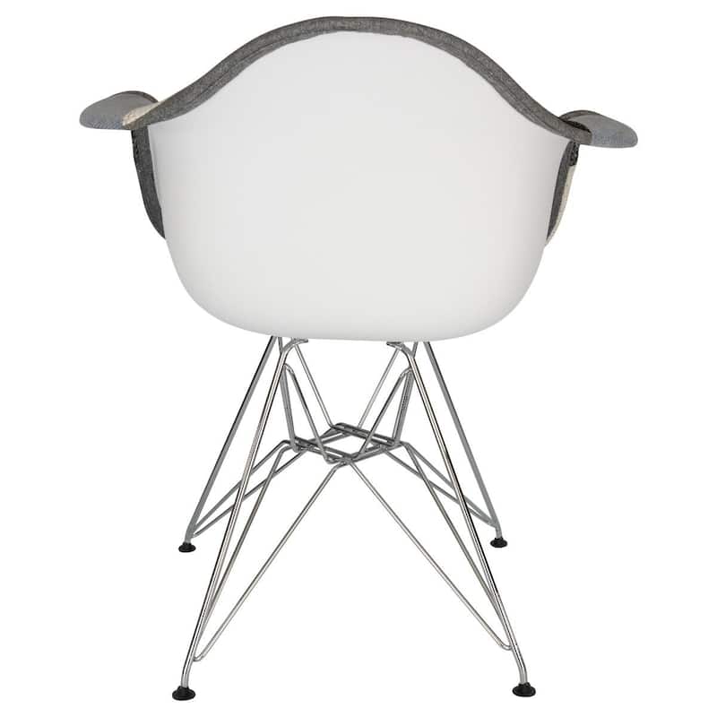 Willow Fabric Accent Armchair With Chrome Legs Set of 2 by LeisureMod