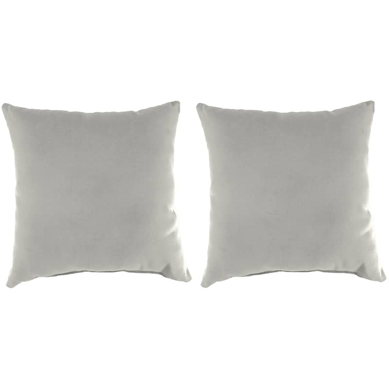 Sunbrella 18" x 18" Outdoor Throw Pillow - Set of 2 - 18'' L x 18'' W x 4'' H - Canvas Granite