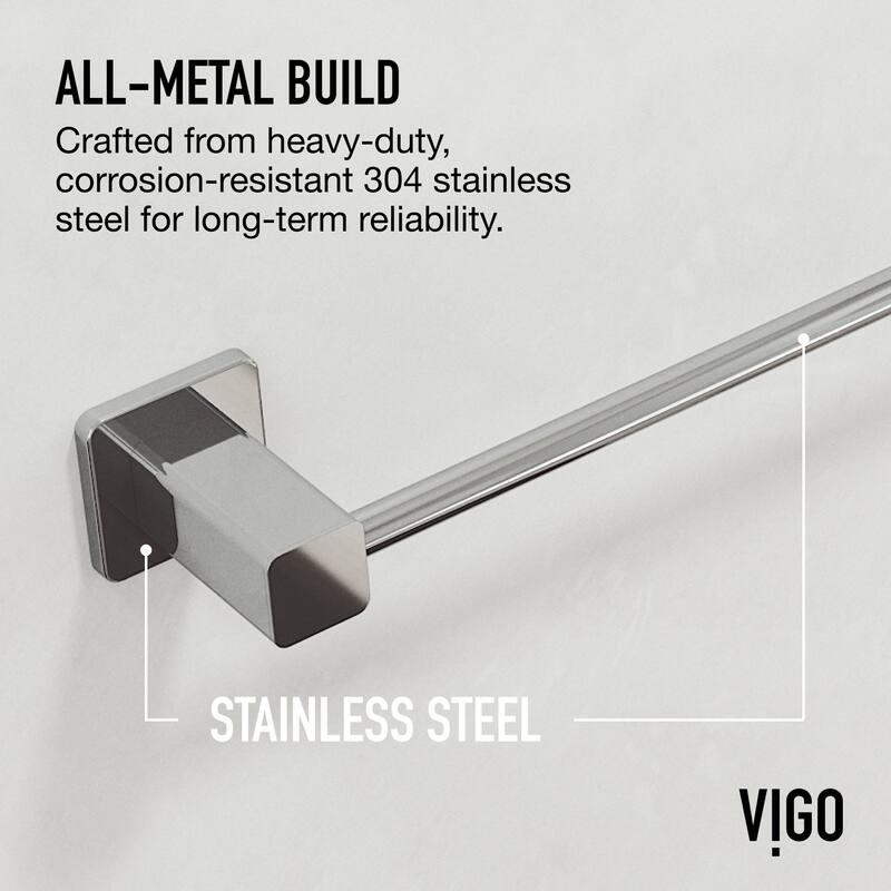 VIGO Meridian 3-Piece Bathroom Hardware Accessory Set with 24 in. Towel Bar, Toilet Paper Holder, Hand Towel Holder