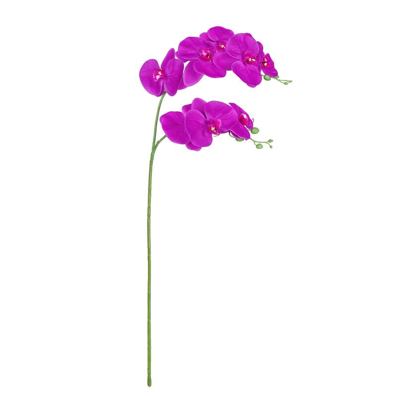 Set of 3 Natural Touch Purple Artificial Phalaenopsis Orchid Flower Stem Spray 34in - 34" L x 10" W x 4" DP