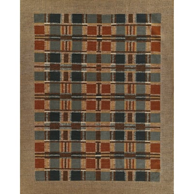 Momeni Adobe Hand Woven Wool and Jute Geometric Area Rug