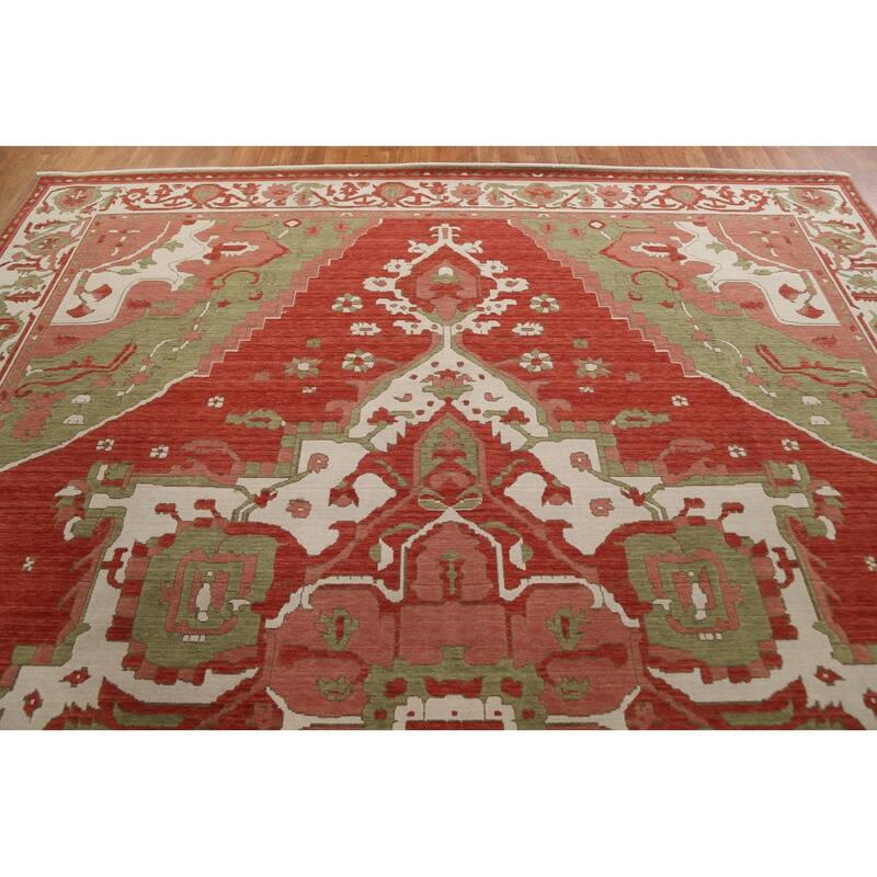 Traditional Heriz Serapi Turkish Oriental Area Rug Wool Hand-knotted - 9'9" x 13'0"