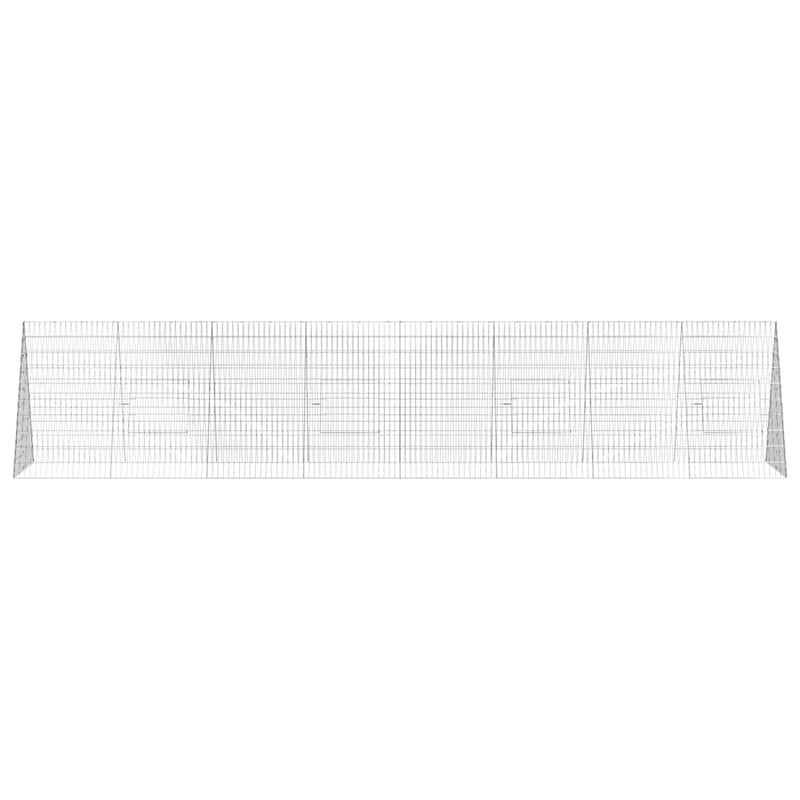 vidaXL Chicken Cage Silver in Galvanised Steel