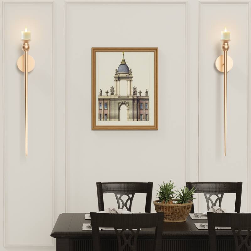 32" Candle Wall Sconce with Battery Operated Candles -Set of 2