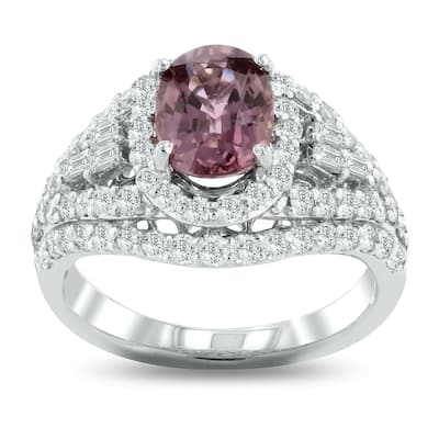 Auriya Platinum 2 1/3ct Rare Sapphire and 1 1/2ct TDW Diamond Ring